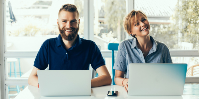 transcribers smiling